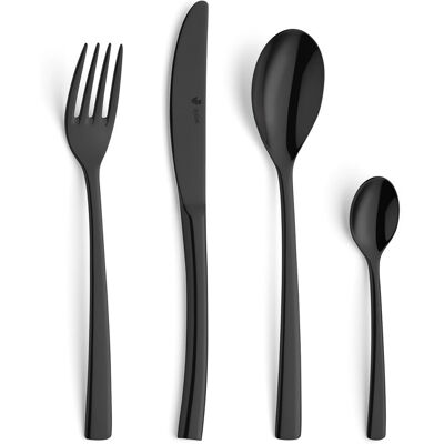 Paul Wirths 30-Piece 18/10 Stainless Steel Cutlery Set for 6 People Black 30 Paul Wirths 30-Piece 18/10 Stainless Steel Cutlery Set for 6 People Black 30