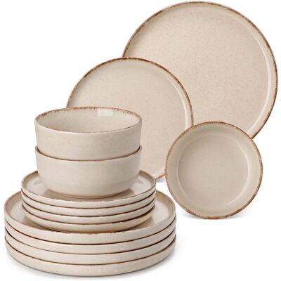 Vancasso 18-Piece Dinnerware set for 6 Beige 18 Vancasso 18-Piece Dinnerware set for 6 Beige 18