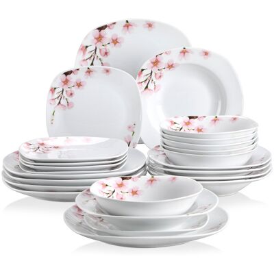 Vancasso 24 Piece Dinnerware Set, Service for 6 White Vancasso 24 Piece Dinnerware Set, Service for 6 White