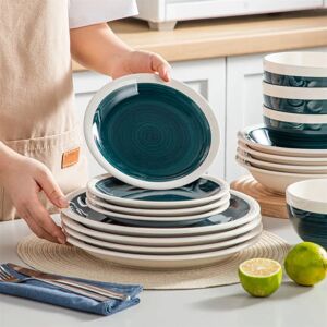 House of Hampton 32-Piece Dinner Sets Modern Dinnerware Set for 8 green