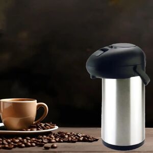 Belfry Kitchen 5l Pump Action Airpot Flask Tea Coffee Carafe Stainless Steel Air Pot Suitable For Hot And Cold Drinks Jug black/gray