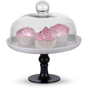 Mercer41 Ferretti Cake Stand white/black 26.25 H x 25.0 W cm