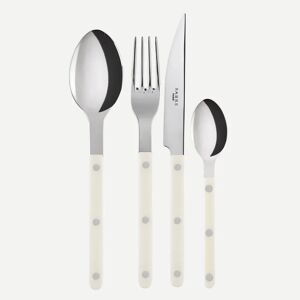 Sabre Paris - 24 Pieces Cutlery Set Bistrot Shiny Solid gray/white