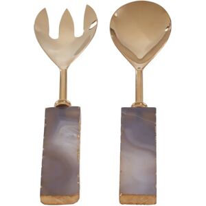 World Menagerie Nordin 2 Piece Salad Servers Set brown 5.0 W cm