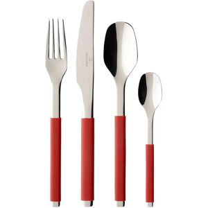 Villeroy & Boch S 24 Piece Stainless Steel Cutlery Set, Service for 6 red