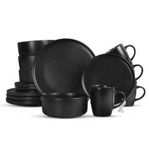 ROYALFORD Dinnerware - Set of 16 black