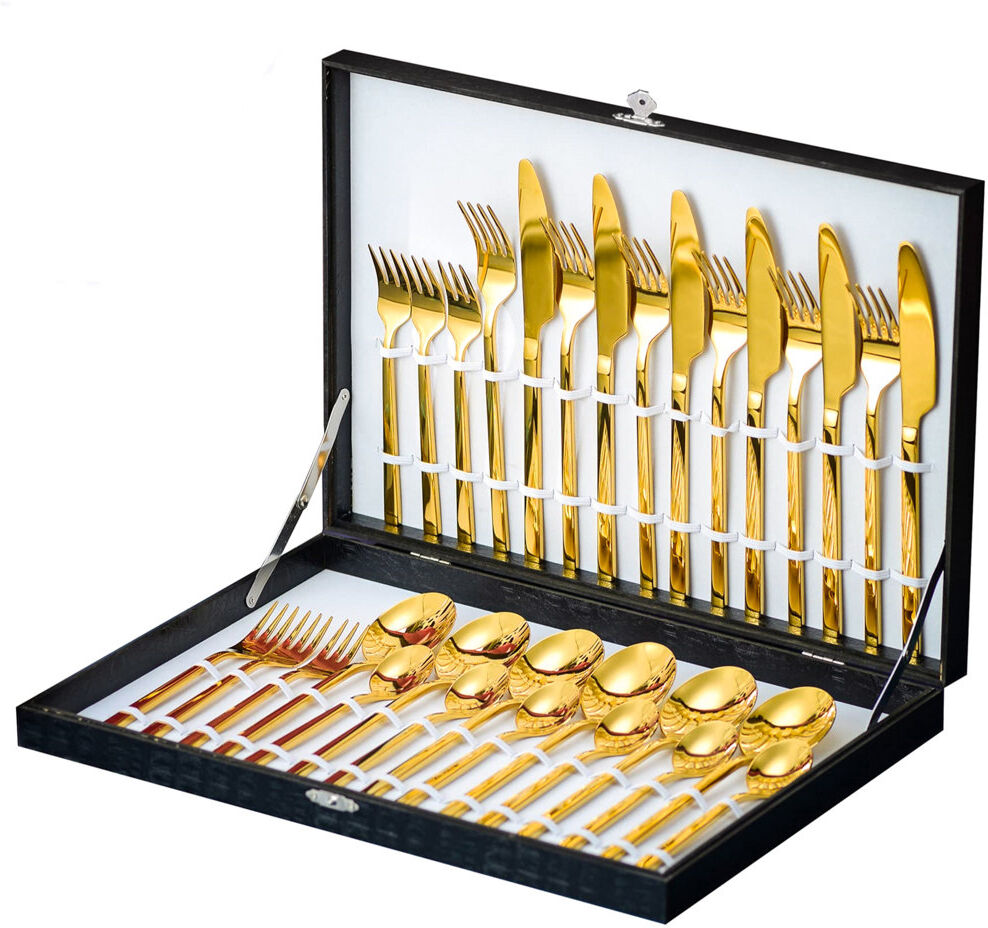 Fairmont Park Ophelia & Co. Vitiello 30 Piece Stainless Steel Cutlery Set , Service for 6 Gold 30