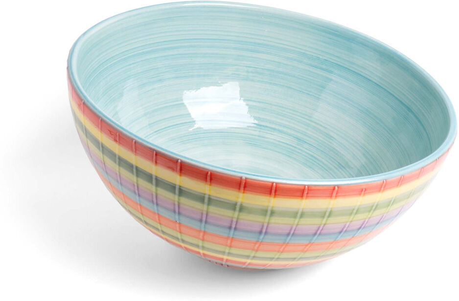 Beachcrest Home Chidsey Ceramic Serving Bowl Blue;Green;Red;Yellow;Orange;Purple 31cm W