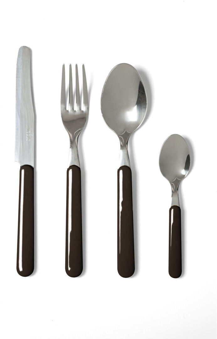 Excelsa Passione Colore Fashion 24-Piece Cutlery Set Black 24