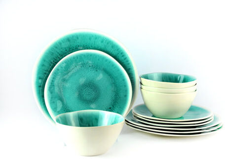 Tar Hong Radiant 12 Piece Melamine Dinnerware Set, Service for 4 Tar Hong 7cm H X 15cm W X 15cm D Tar Hong Radiant 12 Piece Melamine Dinnerware Set, Service for 4 Tar Hong 7cm H X 15cm W X 15cm D