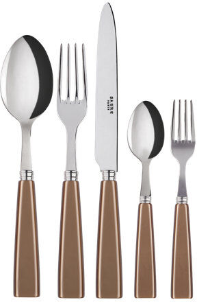 Sabre Paris Natura 5 Piece 18/10 Stainless Steel Cutlery Set Service for 1 Sabre Paris Colour: Caramel Sabre Paris Natura 5 Piece 18/10 Stainless Steel Cutlery Set Service for 1 Sabre Paris Colour: Caramel