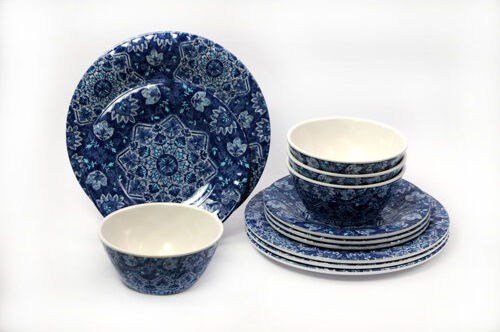 World Menagerie Goguen Atlantic 12 Piece Melamine Dinnerware Set, Service for 4 World Menagerie World Menagerie Goguen Atlantic 12 Piece Melamine Dinnerware Set, Service for 4 World Menagerie