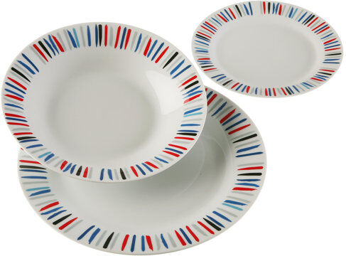 Ebern Designs Margrett Vanna 18 Piece Dinnerware Set, Service for 6 (Set of 2) Ebern Designs Colour: Blue 42 cm H x 62 cm W Ebern Designs Margrett Vanna 18 Piece Dinnerware Set, Service for 6 (Set of 2) Ebern Designs Colour: Blue 42 cm H x 62 cm W