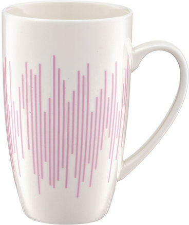 Hykkon Alvin Bone China Mug (Set of 4) Hykkon Colour: White/Pink  - Size: 96cm H X 39cm W X 70cm D Hykkon Alvin Bone China Mug (Set of 4) Hykkon Colour: White/Pink  - Size: 96cm H X 39cm W X 70cm D