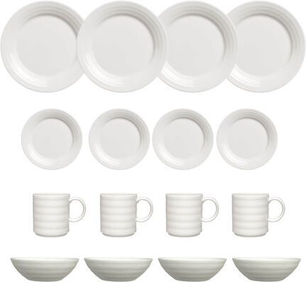 Elia Essence 16 Piece Bone China Dinnerware Set, Service for 4 Elia  - Size: 9cm H X 47cm W X 39cm D Elia Essence 16 Piece Bone China Dinnerware Set, Service for 4 Elia  - Size: 9cm H X 47cm W X 39cm D
