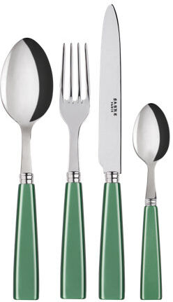 Sabre Paris Natura 4 Piece 18/10 Stainless Steel Cutlery Set, Service for 1 Sabre Paris Colour: Garden Green Sabre Paris Natura 4 Piece 18/10 Stainless Steel Cutlery Set, Service for 1 Sabre Paris Colour: Garden Green