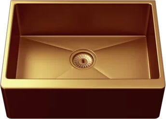 Belfry Kitchen Abel Single Bowl Farmhouse Kitchen Sink Belfry Kitchen Finish: Copper 15cm H X 25cm W X 10cm D Belfry Kitchen Abel Single Bowl Farmhouse Kitchen Sink Belfry Kitchen Finish: Copper 15cm H X 25cm W X 10cm D