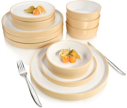 Brayden Studio Eckstine 12 Piece Earthenware Dinnerware Set, Service for 4 Brayden Studio  - Size: Small Brayden Studio Eckstine 12 Piece Earthenware Dinnerware Set, Service for 4 Brayden Studio  - Size: Small