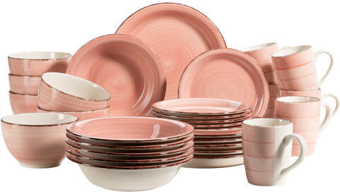 Fernleaf Natasha 30 Piece Dinnerware Set, Service for 6 Fernleaf Colour: Coral 30cm H x 30cm W x 0.4cm D Fernleaf Natasha 30 Piece Dinnerware Set, Service for 6 Fernleaf Colour: Coral 30cm H x 30cm W x 0.4cm D