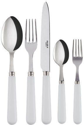 Sabre Paris Basic 5 Piece 18/10 Stainless Steel Cutlery Set, Service for 1 Sabre Paris Colour: White Sabre Paris Basic 5 Piece 18/10 Stainless Steel Cutlery Set, Service for 1 Sabre Paris Colour: White