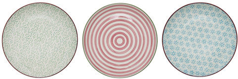 Bloomingville Patrizia 3 Piece Dinner Plate Set (Set of 2) Bloomingville Size: Small  - Size: Bloomingville Patrizia 3 Piece Dinner Plate Set (Set of 2) Bloomingville Size: Small  - Size: