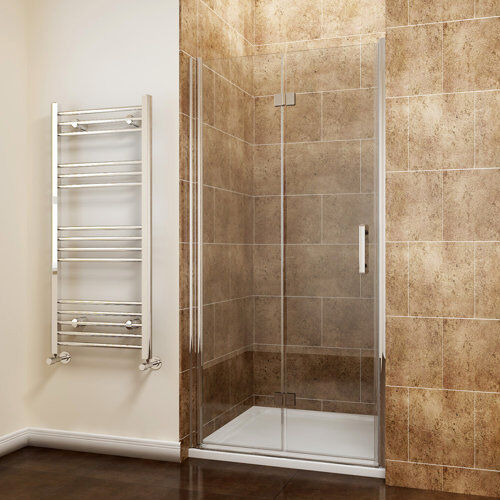 Belfry Bathroom Montalvo Tempered Glass Bifold Shower Door Belfry Bathroom Size: 185cm H x 100cm W  - Size: 1850cm H X 70cm W Belfry Bathroom Montalvo Tempered Glass Bifold Shower Door Belfry Bathroom Size: 185cm H x 100cm W  - Size: 1850cm H X 70cm W