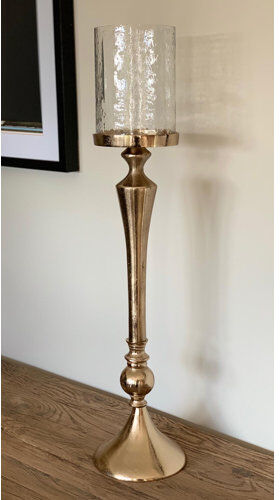 Rosalind Wheeler Lotti Glass Candlestick Rosalind Wheeler  - Size: 50 x 50cm Rosalind Wheeler Lotti Glass Candlestick Rosalind Wheeler  - Size: 50 x 50cm