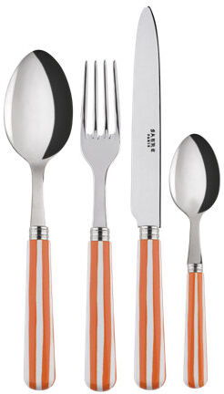 Sabre Paris 24 Piece 18/10 Stainless Steel Cutlery Set, Service for 6 Sabre Paris Colour: Orange Sabre Paris 24 Piece 18/10 Stainless Steel Cutlery Set, Service for 6 Sabre Paris Colour: Orange