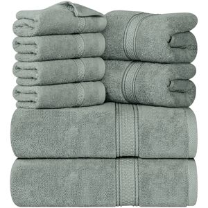 Ebern Designs Everarda 8 Piece Bath Towels Multi-Size Set green/gray 69.0 W cm