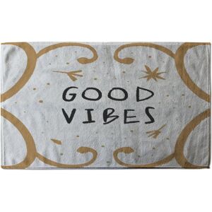 Ebern Designs Good Vibes Tea Towel gray 25.0 H x 16.0 W cm