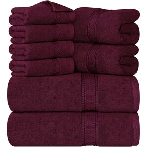 Ebern Designs Everarda 8 Piece Bath Towels Multi-Size Set red/indigo/brown 69.0 W cm