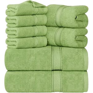 Ebern Designs Everarda 8 Piece Bath Towels Multi-Size Set green 69.0 W cm