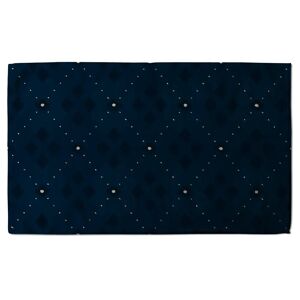 Ebern Designs Diagonal Dot Kitchen Towel black/blue