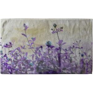 Ebern Designs Purple Flowers Tea Towel gray/indigo 25.0 H x 16.0 W cm