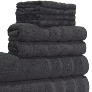 Ebern Designs Calhan Bath Towels gray/black 70.0 W cm
