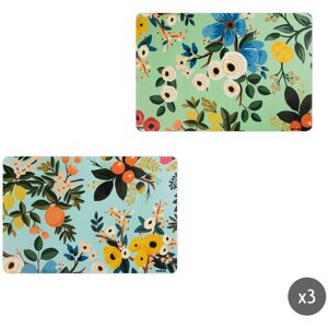 Excelsa Fiori Frida Set Of 6 Placemats Multicolor 28cm W X 43cm L Excelsa Fiori Frida Set Of 6 Placemats Multicolor 28cm W X 43cm L