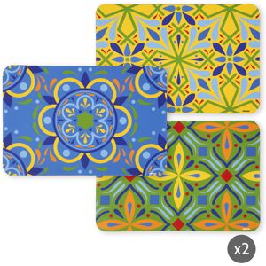 Excelsa Puebla Set Of 6 Placemats Multicolor 29cm W X 43.5cm L Excelsa Puebla Set Of 6 Placemats Multicolor 29cm W X 43.5cm L