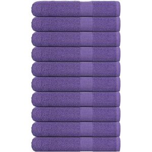 17 Stories Sawiki 100% Cotton Bath Towels Purple Hand Towel 17 Stories Sawiki 100% Cotton Bath Towels Purple Hand Towel