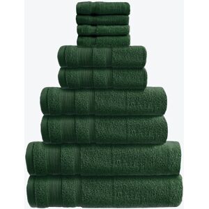 17 Stories Baljiwan 10 Piece Egyptian-Quality Cotton Bath Towel Bale - Luxury Zero Twist Cotton, Multi-Size Dark Green Bath Sheet;Washcloth;Hand Towel;Bath Towel 17 Stories Baljiwan 10 Piece Egyptian-Quality Cotton Bath Towel Bale - Luxury Zero Twist Cotton, Multi-Size Dark Green Bath Sheet;Washcloth;Hand Towel;Bath Towel