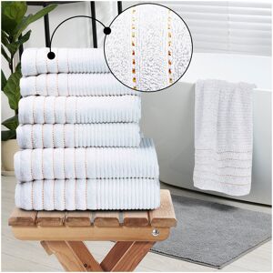 GC GAVENO CAVAILIA 6 Pack Hotel Quality Cotton Towel Set Soft, Thick, Absorbent Family Towels Pack with 2 Bath, 2 Hand, 2 Washcloths White Bath Sheet;Hand Towel;Bath Towel GC GAVENO CAVAILIA 6 Pack Hotel Quality Cotton Towel Set Soft, Thick, Absorbent Family Towels Pack with 2 Bath, 2 Hand, 2 Washcloths White Bath Sheet;Hand Towel;Bath Towel