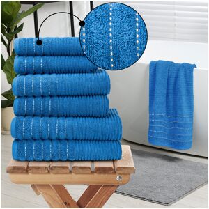 GC GAVENO CAVAILIA 6 Pack Hotel Quality Cotton Towel Set Soft, Thick, Absorbent Family Towels Pack with 2 Bath, 2 Hand, 2 Washcloths Navy Bath Sheet;Hand Towel;Bath Towel GC GAVENO CAVAILIA 6 Pack Hotel Quality Cotton Towel Set Soft, Thick, Absorbent Family Towels Pack with 2 Bath, 2 Hand, 2 Washcloths Navy Bath Sheet;Hand Towel;Bath Towel