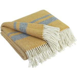 17 Stories Merino Wool Blanket Gurekam Mustard/Grey 140cm W X 200cm L 17 Stories Merino Wool Blanket Gurekam Mustard/Grey 140cm W X 200cm L