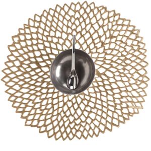 Chilewich Dahlia Vinyl Placemat Brass Chilewich Dahlia Vinyl Placemat Brass