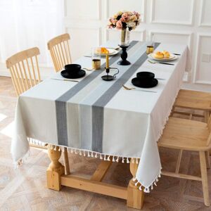 Lily Manor Washable Stitching Tassel Table Cloth Cotton Linen Tablecloth Rectangular Dust-Proof Table Cover (Grey, 140x220cm) Beige 140cm D X 220cm L Lily Manor Washable Stitching Tassel Table Cloth Cotton Linen Tablecloth Rectangular Dust-Proof Table Cover (Grey, 140x220cm) Beige 140cm D X 220cm L
