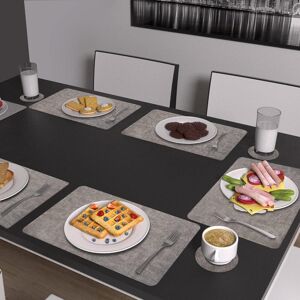 Ebern Designs Polyvinyl Chloride No Pattern Placemat And Coaster Set Light Grey 30cm W X 43cm L X 0.25cm D Ebern Designs Polyvinyl Chloride No Pattern Placemat And Coaster Set Light Grey 30cm W X 43cm L X 0.25cm D