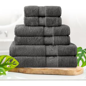 GC GAVENO CAVAILIA 6-Piece Bamboo Cotton Towel Bale Set – Super Soft, Ultra-Absorbent Family Pack Towels with 2 Bath, 2 Hand, 2 Washcloths Charcoal Bath Sheet;Hand Towel;Bath Towel GC GAVENO CAVAILIA 6-Piece Bamboo Cotton Towel Bale Set – Super Soft, Ultra-Absorbent Family Pack Towels with 2 Bath, 2 Hand, 2 Washcloths Charcoal Bath Sheet;Hand Towel;Bath Towel