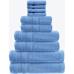 17 Stories Baljiwan 10 Piece Egyptian-Quality Cotton Bath Towel Bale - Luxury Zero Twist Cotton, Multi-Size Cornish Blue Bath Sheet;Washcloth;Hand Towel;Bath Towel 17 Stories Baljiwan 10 Piece Egyptian-Quality Cotton Bath Towel Bale - Luxury Zero Twist Cotton, Multi-Size Cornish Blue Bath Sheet;Washcloth;Hand Towel;Bath Towel