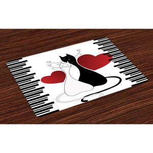 Happy Larry Ismay Cats Romantic Couple Pet Kitten Placemat Happy Larry Ismay Cats Romantic Couple Pet Kitten Placemat