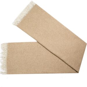 17 Stories Merino wool blanket Gurekam Beige 140cm W X 200cm L 17 Stories Merino wool blanket Gurekam Beige 140cm W X 200cm L