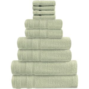 17 Stories Baljiwan 10 Piece Egyptian-Quality Cotton Bath Towel Bale - Luxury Zero Twist Cotton, Multi-Size Sage Green Bath Sheet;Washcloth;Hand Towel;Bath Towel 17 Stories Baljiwan 10 Piece Egyptian-Quality Cotton Bath Towel Bale - Luxury Zero Twist Cotton, Multi-Size Sage Green Bath Sheet;Washcloth;Hand Towel;Bath Towel